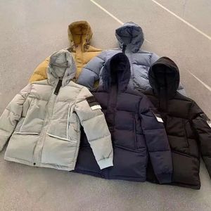 New mens jackets Five Color Down Coat Cotton Coat High Street Trend Zipper Hooded Cotton Coat Waterproof and Windproof Versatile Coat for Men and Women Couples