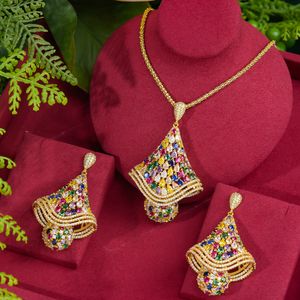 Bröllopsmycken set Missvikki Famous Brand Charms Making for Women Statement Necklace Earrings Accessories 230921