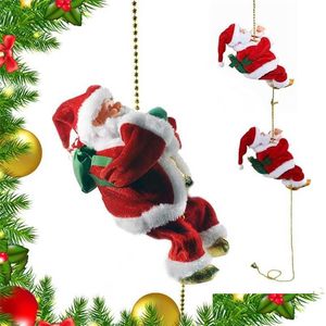 Julekorationer Santa Claus Musical Climbing Rope 211021 Drop Delivery Home Garden Festive Party Supplies DHHO6