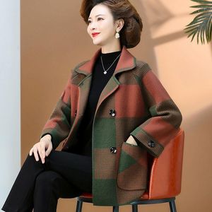 Strickjacke für Damen mittleren Alters und ältere Menschen, lockerer Frühlings- und Herbstmantel, ausländischer Stil, Mode 243