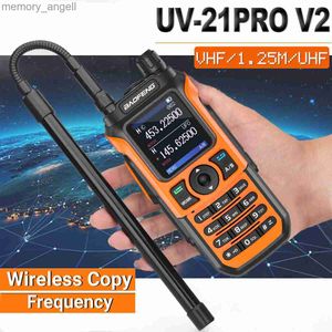 Walkie Talkie Baofeng UV-21 Pro V2 Ham Walkie Talkie Long Range Wireless Copy Frequency Tri-Band Two Way Radios Type-C Charger UV 5R 16KM HKD230922