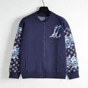 Men's plus size Outerwear & Coats New Fashion Jacquard Suede Coat Pattern Fleece Sweater Street Hip Hop Jacket High Street Embroidery j3888