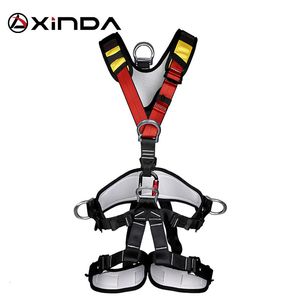 Klättringssele xinda Professionell bergsklättringsele Hela kroppssäkerhetsbältet Anti Fall avtagbar växel Altitude Protection Equipment 230921