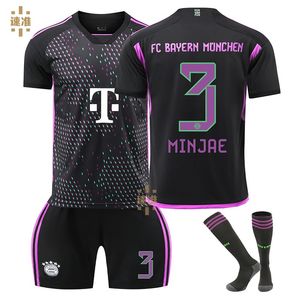 2324 Bayern Away Camisas de futebol 9 Kane 10 Sane 25 Muller 3 Kim Minja Jersey Crianças Adultos