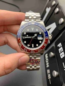 Rolaxs Watches Designer Clean M126710 Luxury Watch Green Coke Circle Gmt II Redblue 40mm 3285 Mechanical Ovement 904L Steel 72-Hour Kinetic Energy Storage Hbya