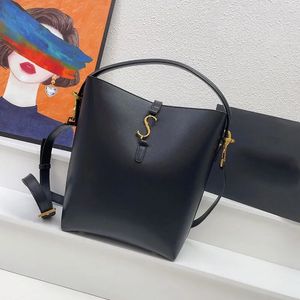 Sacola de luxo bolsa balde designer italiano bezerro clássico bolsa de couro designer bolsa de ombro feminina elegante bolsa crossbody completa com sacola de compras