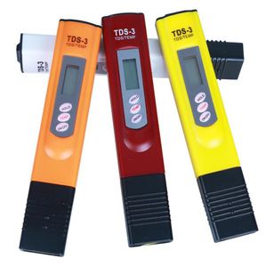 Wholesale Digital TDS Meter Monitor TEMP PPM Tester Pen LCD Meters Stick Water Purity Monitors Mini Filter Hydroponic Testers TDS-3 SN871