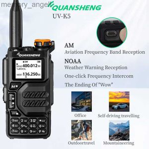 Walkie Talkie Quansheng UV-K5 Radio bidirezionale Trasmissione radio portatile Ricezione Interfono a segmenti incrociati Segmento aereo AM / FM HAM Walkie Talkie HKD230922