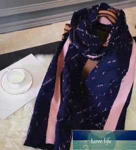 Шарф из искусственного кашемира с американскими буквами, женский осенне-зимний новый модный двусторонний платок, художественный молодежный теплый утолщенный шарф