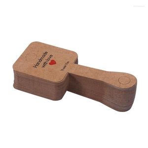 Sacchetti per gioielli 100 pezzi Kraft porta orecchini porta carte braccialetto display piccoli prodotti appesi per collana portachiavi D5QB