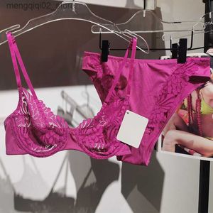 BRAS SETLER HIZLI Lüks See-Through İnce Sütyen Seti Seksi Dantel Çelik halka Temptationgationgationgation Stegging İç çamaşırı Kadınlar Sünger Olmayan Bralette Külot Q230922