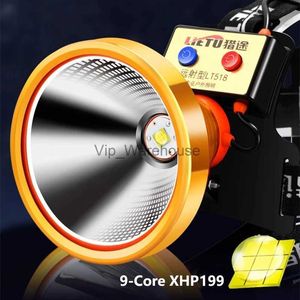 Head lamps 1000000LM XHP199 Powerful Led Headlamp Most Brightest Headlight USB Rechargeable Head Flashlight Fishing Head Lamp Torch Light HKD230922