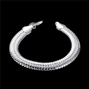 Wedding gift 10M flat snake bracelet - me 925 silver bracelet JSPB231 Beast gift men and women sterling silver plated Chain link 254l