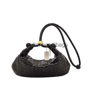 Cross Body Bags 2023 New Fashion Color One Shoulder Soft Leather Small Golden Ball Weaving Underarm Bag Method Stick Bag Handheld Bag43stylisheendibags