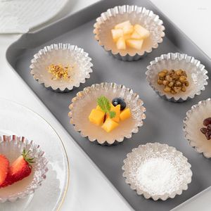 Moldes de cozimento de aço inoxidável pudim molde bolo embalagem recipiente flor forma ovo tart latas tartlet cupcake forma bandeja de sobremesa