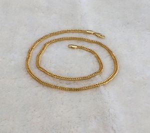 10 K gult fast guld GF 6mm dubbel kubansk trottoarkant italiensk länkkedja halsband 20 tum1647791