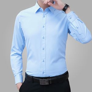 Men's Dress Shirts Arrival Brand For Men 2023 Autumn Business Shirt Long Sleeves Turndown Collar Tuxedo Social Big size 8XL 230921