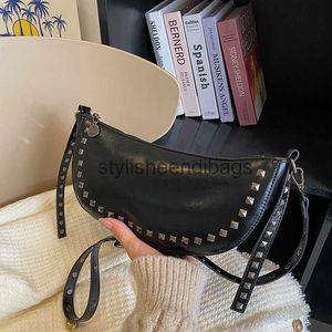 Borsa a tracolla Stile Nuova Borsa da donna Stile punk Rivetto Borsa alla moda Borsa sotto le ascelle Borsa a tracolla Borsa a tracolla alla moda per le donnestylisheendibags