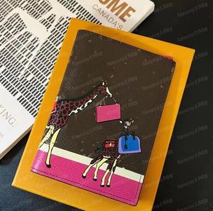 10A Passport Holder Monety torebki świąteczne w święta podróży Nowe projektantka mody Kobiet torebki Clutch Card Card Holders Ograniczona sprzedaż Oryginalna skóra najwyższa jakość