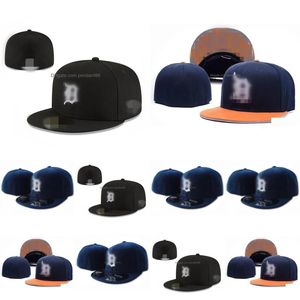 Cappellini da baseball Marchio di moda Tigers B Lettera Baseball Hip Hop Sport Bone Chapeu De Sol G Uomo Donna Cappelli aderenti H6-7.4 Drop Delivery Acce Dh8Ew