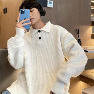 Suéter masculino S-5XL plus size moda coreana xale gola moletom suéter de malha casual streetwear manga comprida pulôver oesizado 4xl