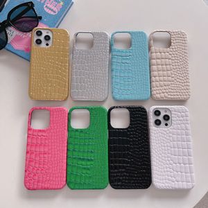 Shockproof Slim Crocodile pattern Leather matte Case For iPhone 15 Pro Max 14 13 12 11 XR XS X 8 Anti-Slip Soft touch Protection Cover