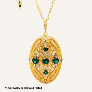 Emerald Diamond Necklace Womens Designer Glass Pendant Halsband Brudtärna Halsband Länk Kedja Cool kedja Prom smycken Precious Jewels Matchande kedjepar