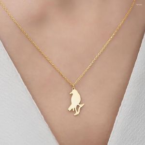 Pendant Necklaces 316L Stainless Steel Gold Plated Hummingbird Bird Necklace For Women Fashion Girls Woodpecker Clavicle Chain Sexy