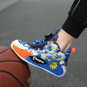 Turnschuhe Kinder Basketballschuhe für Jungen Leder Atmungsaktive Anti-Slip-Sohle Sport Flache Tennis Big Running Schuhe Größe 29 39 230922