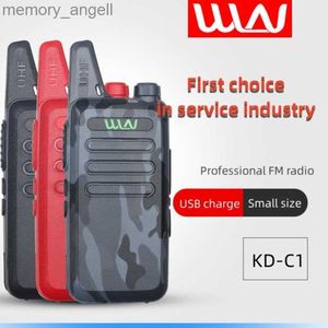 Walkie Talkie Children Walkie Talkie WLN KD-C1 Black / White 400-470 MHz Ham Radio 16 Channel Ultra-Thin usb双方向ラジオHKD230922