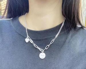 Ketten Verkauf S925 Sterling Silve Koreanische Version von Small Circle Marke Set Kette Halskette für Frauen Geschenk