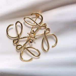 Enkla brevstift broscher designer smycken för kvinnor guld brosch mens klassiska märke bröstpins halsduk party klänning prydnad