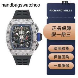 Richardmill Watch Milles Waches Mecânico Automático Richa Milles Rm011 Platinum Original Diamond Set Felipe Massa Edição Limitada 70 Masculino Moda Casual Busines