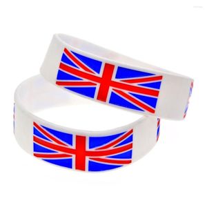 Braccialetti con ciondoli Bracciale in silicone con bandiera britannica da 1 pezzo. Bracciale largo un pollice