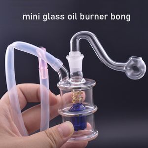wholesale Mobius matrix smoking water pipe 10mm female Glass oil burner Bong thick Pyrex bubbler Oil Rigs Thick Recycler ash catcher with male glass oil burner pipe