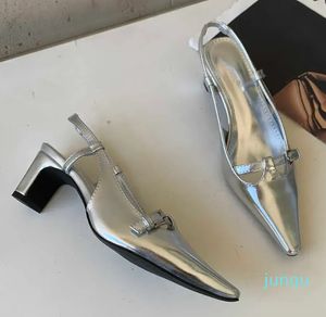 Women High Heels New in 2023 Spring Summer Fashion Slingback Ladies Heeled Shoes Female Luxury