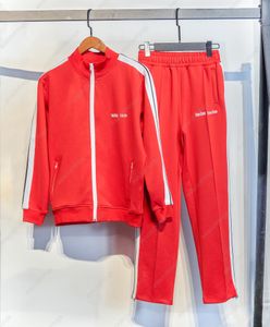 24SS designer maschi da donna tracce di pistate per le tute con cerniera con cerniera allentata con cappuccio veste femme giacche pantaloni da jogging di abbigliamento sportivo