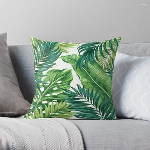 Pillow Green Tropical Leaves Throw S Cover Decorative Sofa