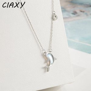 Pendant Necklaces Hip Hop Rock Sparkling Zircon Dolphin Clavicle Chain Simplicity Ocean Organism For Women Birthday Jewelry Gift