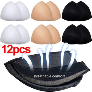 Outros itens de beleza para saúde 2/12pcs Bra Pads Soft Sponge Women's Triangle Pad Sports Bikini Yoga Swimsuit Bralettes Enfermagem Inserções 230921