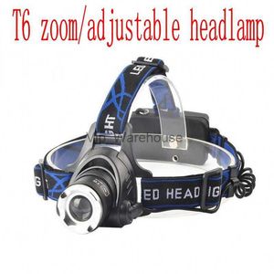 Head Lamps strålkastare LED-strålkastare XML Waterproof Zoom strålkastare 18650 Uppladdningsbar batteri ficklampan justerbar huvud 3-läge fackla lampor HKD230922