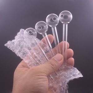 Großhandel hochwertige Glasölbrennerpfeifen Mini-Glashandpfeifen 4 Zoll 10 cm Länge Glaspfeifen Rauchzubehör für Raucherwerkzeug Dhl-frei