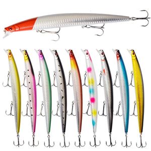 Esche esche vendita 1 pz 18 cm 24 g grosso pesce lungo Minnow esca per pesca in mare esca occhi 3D Ganci forti esche per la pesca in mare 230921