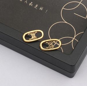 8 Style 18K Altın Kaplama 925 Gümüş Lüks Marka Tasarımcıları Retro Mektuplar Saplama Geometrik Ünlü Kadınlar Kristal Rhinestone İnci Küpe Düğün Partisi Jewerlry