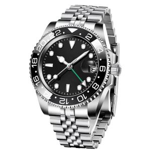 GMT II Herren-Designeruhren, automatische mechanische 40-mm-Batman-Uhrwerk, Edelstahl, Keramik, Saphir, leuchtende Herren-Armbanduhren