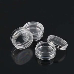 3g Containers Jars Clear Plastic Box Transparent Cosmetic DBA Wax Oils Storage Makeup Balm Face Cream Eyeshadow Nail Lip Gloss Refillable Small Sample Packaging Pot