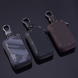 Universal High quality Leather Smart Flip Remote Car Key Fob Shell Case Cover Holder Bag Pouch Wallet Protector Keychain Organizer