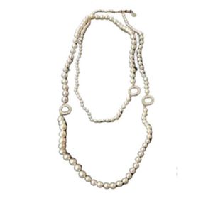 Populär mode Pearl Sweater Chain Beaded Necklace for Women Party Wedding Jewelry for Bride With Box HB521276C