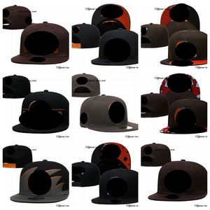 Baseball high-end 2023 Cleveland''Browns''unisex mode bomullskåp baseball snapback för män kvinnor sol hat ben '' broderi vår