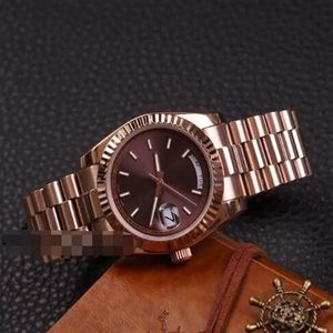 Daydate Rose Gold Oorologio Di Lusso Brand Watch Day-Date社長オートマチックウォッチOrologio Da Polso Automatico Lusso Orologio R242U